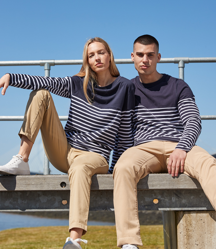 Front Row Long Sleeve Breton Stripe T Shirt